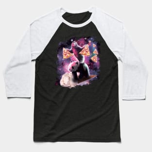 Space Sloth With Pizza On Panda Riding Ice Cream Baseball T-Shirt